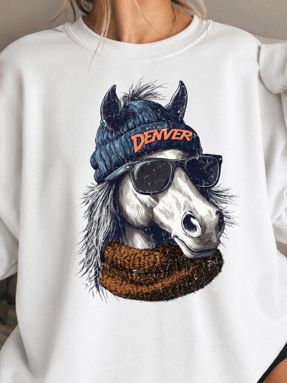 Denver Football Vintage Mascot Sweatshirt, Retro Denver Football Crewneck EB2